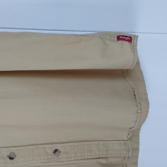 Wrangler- Mens Tan/Khaki Short Sleeve Button down Shirt Chest Pockets Sz.2X - Picture 3 of 6